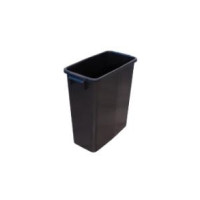 Produktbild för Avfallsbehållare 60 ltr. 56x28x60 cm svart plast