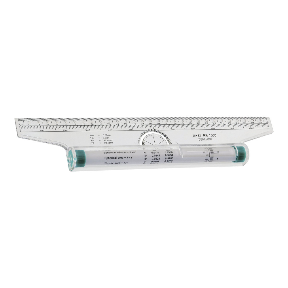 Produktbild för Linex RR 1000 - rolling ruler - 34 x 6.8 x 2.5 cm - transparent - polystyren