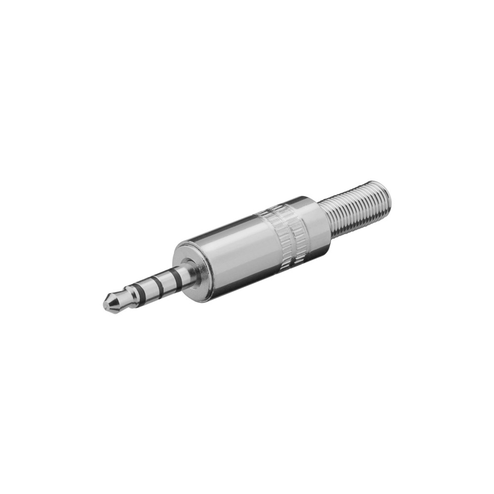 Produktbild för Goobay 27693, 3.5 mm, Silver, Hankoppling, Rak, Metall, RoHS