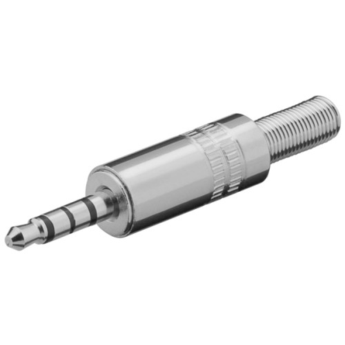 Goobay 27693, 3.5 mm, Silver, Hankoppling, Rak, Metall, RoHS - Ljudkablar