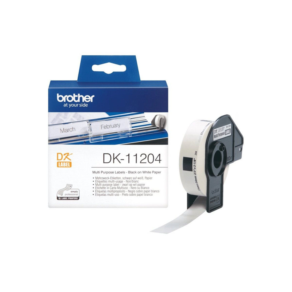 Produktbild för Brother DK-11204 - etiketter för flera ändamål - 400 etikett (er) - 17 x 54 mm