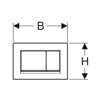 Produktbild för Geberit sigma30 sort/krom/sort