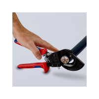 Produktbild för Knipex 95 31 250, Handdriven kabelavbitare, Blå, Röd, Stål,...