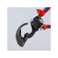 Produktbild för Knipex 95 31 250, Handdriven kabelavbitare, Blå, Röd, Stål,...