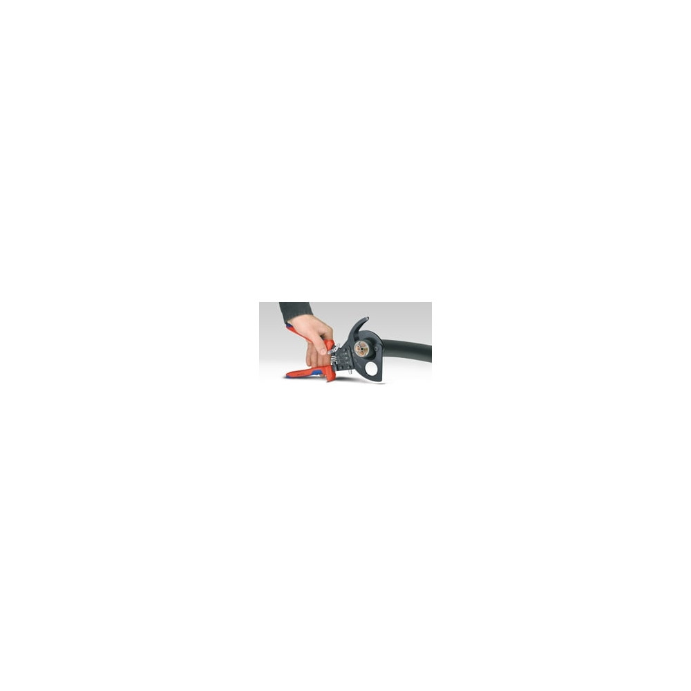 Produktbild för Knipex 95 31 250, Handdriven kabelavbitare, Blå, Röd, Stål,...