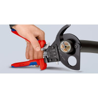 Produktbild för Knipex 95 31 250, Handdriven kabelavbitare, Blå, Röd, Stål,...