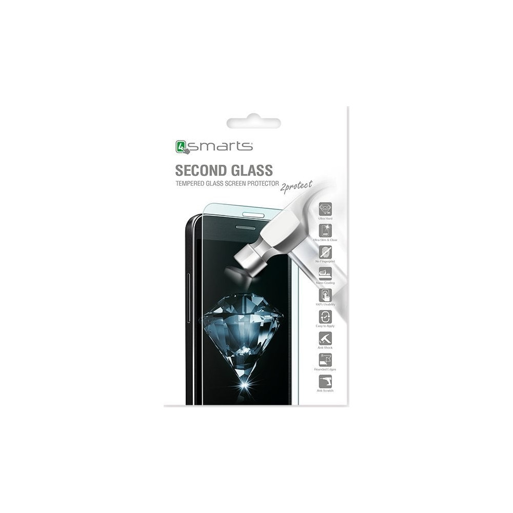 Produktbild för 4smarts Second Glass, Samsung, Galaxy A6 2018, Reptålig, Tra...