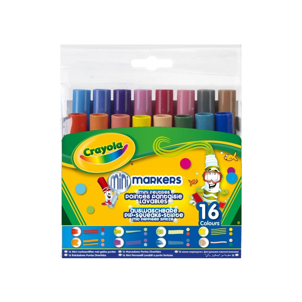 Produktbild för Bulkköp: Crayola Pip-Squeaks tvättbara märkpennor med knasig...