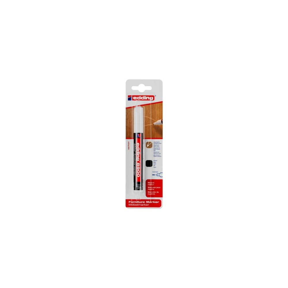 Produktbild för Edding 8900, Svart, Rund spets, Plast, Trä/laminat, 1,5 mm,...