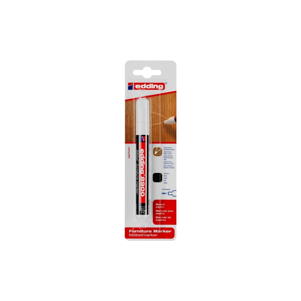 Produktbild för Edding 8900, Svart, Rund spets, Plast, Trä/laminat, 1,5 mm,...