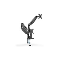 Produktbild för DIGITUS DA-90395 ställ - justerbara dubbla armar - för 2 LCD-bildskärmar - mattsvart