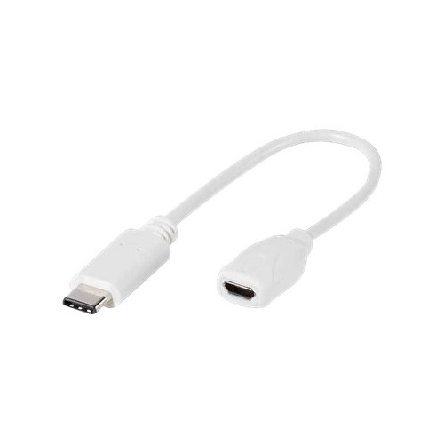 Vivanco Vivanco CA CM2 15 - USB typ C-förlängningskabel - 24 pin USB-C till mikro-USB typ B - 10 cm
