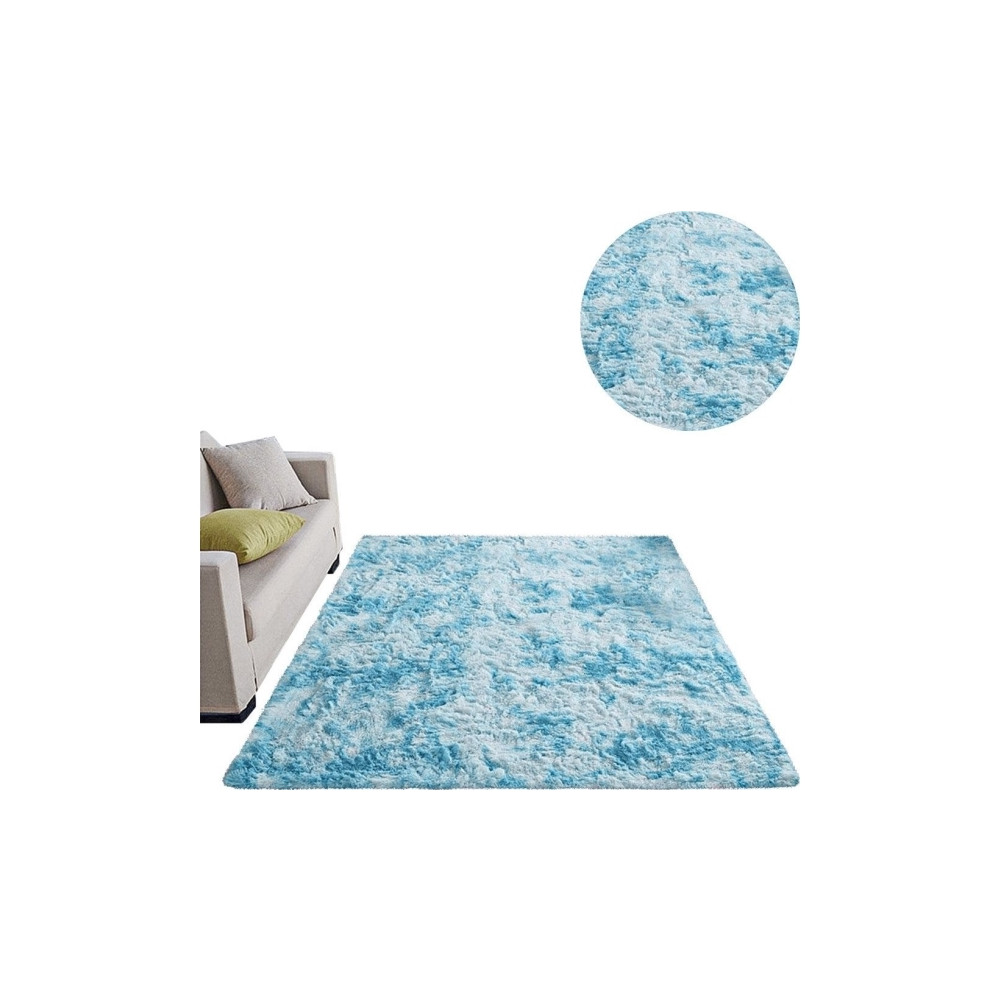 Produktbild för Strado Ombre Shaggy Matta 120x170 OmbreBlue (Ljusblå) univer...