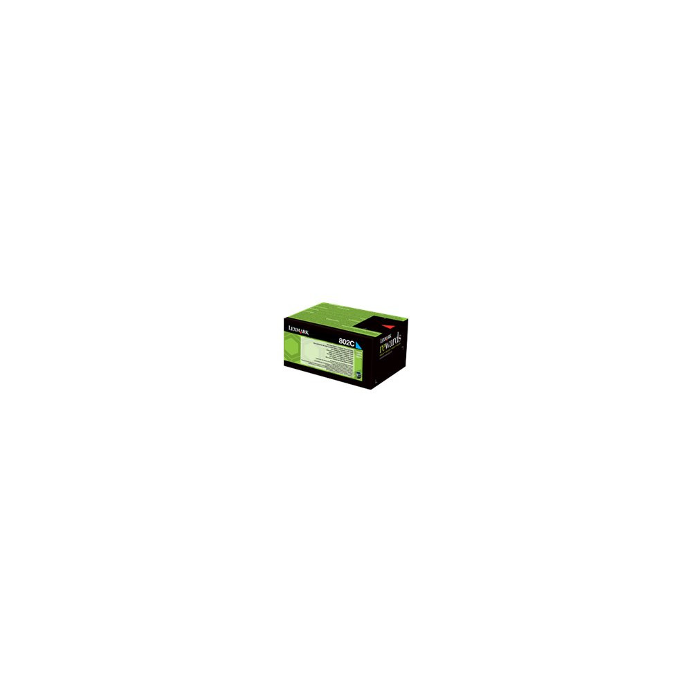 Produktbild för Lexmark 802C - cyan - original - tonerkassett - LCCP, LRP