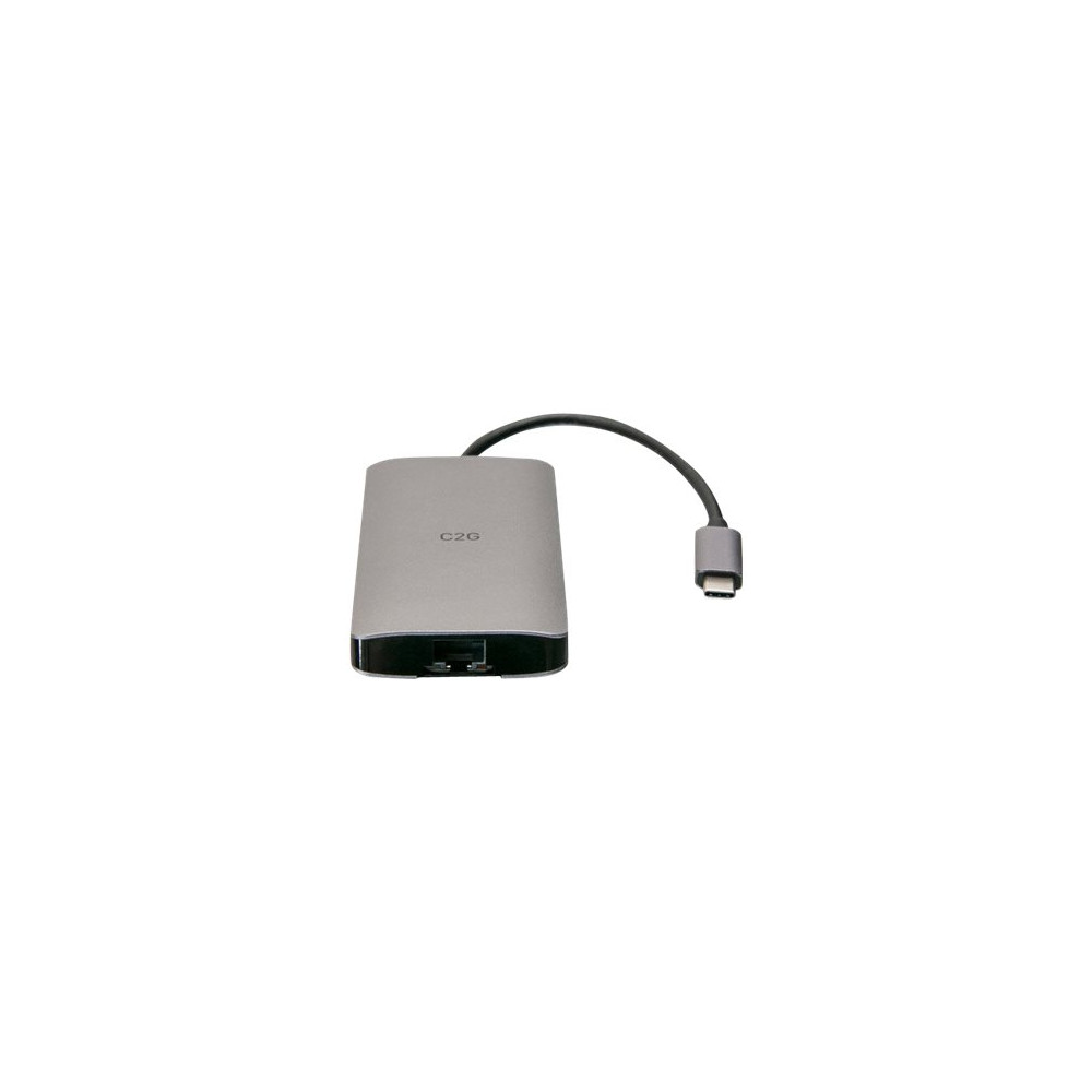 Produktbild för C2G USB-C® Mini Dock with HDMI, 2x USB-A, Ethernet, SD Card Reader, and USB-C Power Delivery up to 100W - 4K 30Hz - dockningsstation - USB-C / Thunderbolt 3 - HDMI - 1GbE