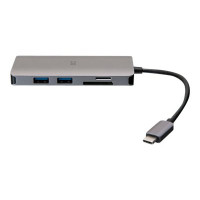 Produktbild för C2G USB-C® Mini Dock with HDMI, 2x USB-A, Ethernet, SD Card Reader, and USB-C Power Delivery up to 100W - 4K 30Hz - dockningsstation - USB-C / Thunderbolt 3 - HDMI - 1GbE