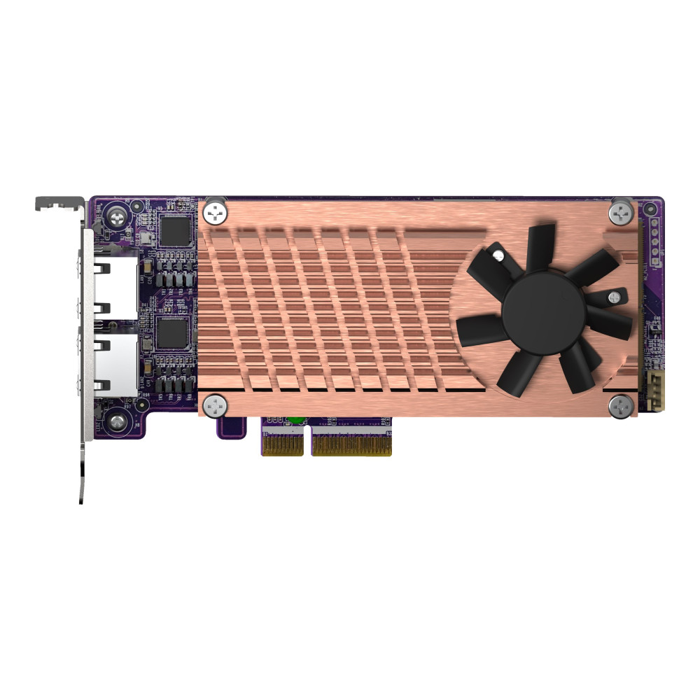 Produktbild för QNAP QM2-2P2G2T - kontrollerkort - M.2 NVMe Card / PCIe 3.0 (NVMe) - PCIe 3.0 x4, 2.5 Gigabit Ethernet