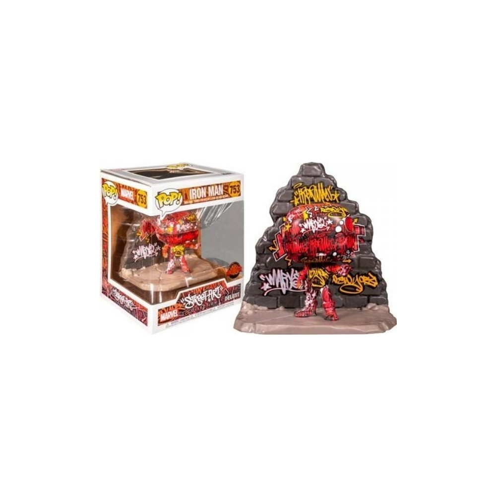 Produktbild för Funko Pop-figur MARVEL Deluxe Iron Man Street Art graffiti d...