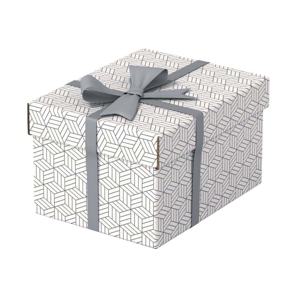 Produktbild för Esselte - presentkartong - small - 25.5 cm x 20 cm x 15 cm - vit - paket med 3