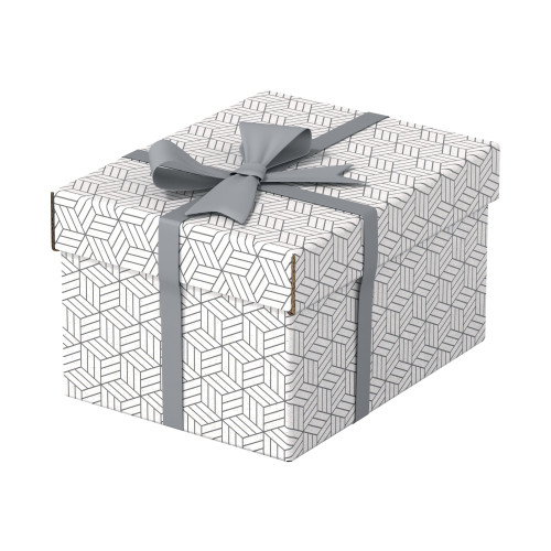 ESSELTE Esselte - presentkartong - small - 25.5 cm x 20 cm x 15 cm - vit - paket med 3