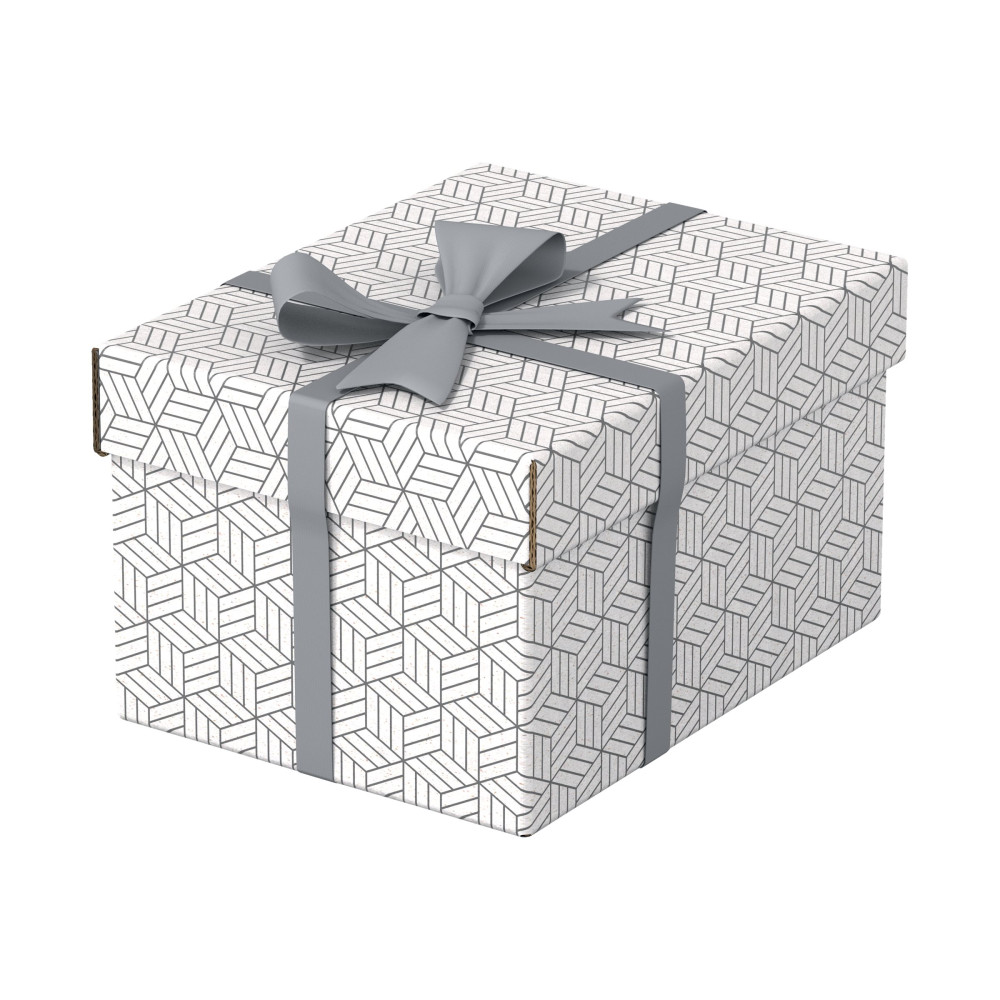 Produktbild för Esselte - presentkartong - small - 25.5 cm x 20 cm x 15 cm - vit - paket med 3