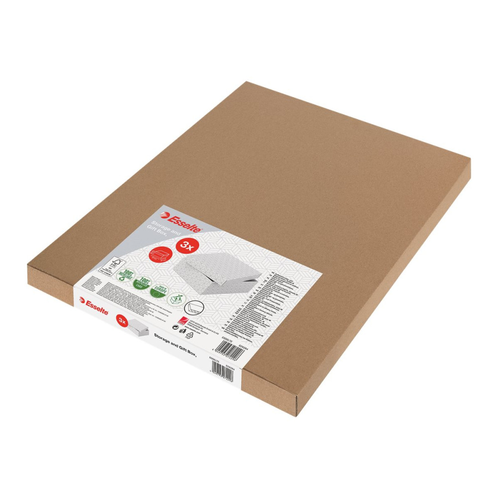 Produktbild för Esselte - presentkartong - small - 25.5 cm x 20 cm x 15 cm - vit - paket med 3