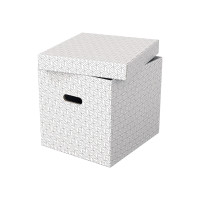 Produktbild för Esselte Cube - presentkartong - 36.5 cm x 32 cm x 31.5 cm - vit - paket med 3