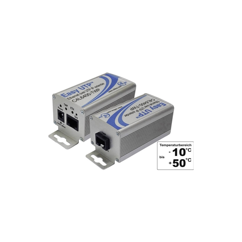 Produktbild för Renkforce 2-pack nätverksförlängning 2-ledare räckvidd (max....