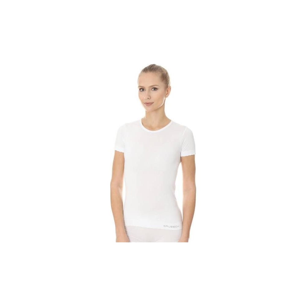 Produktbild för Brubeck SS00970A T-shirt dam med kort ärm COMFORT COTTON vit...