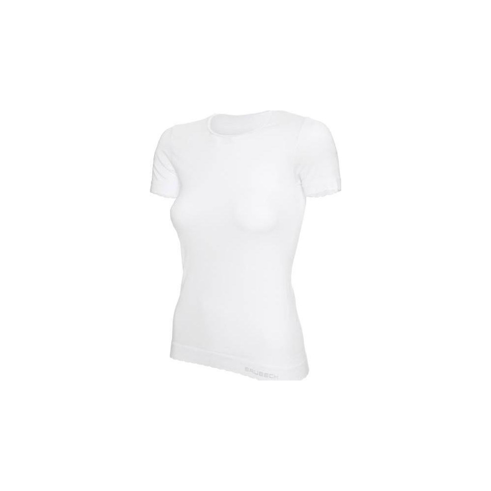 Produktbild för Brubeck SS00970A T-shirt dam med kort ärm COMFORT COTTON vit...