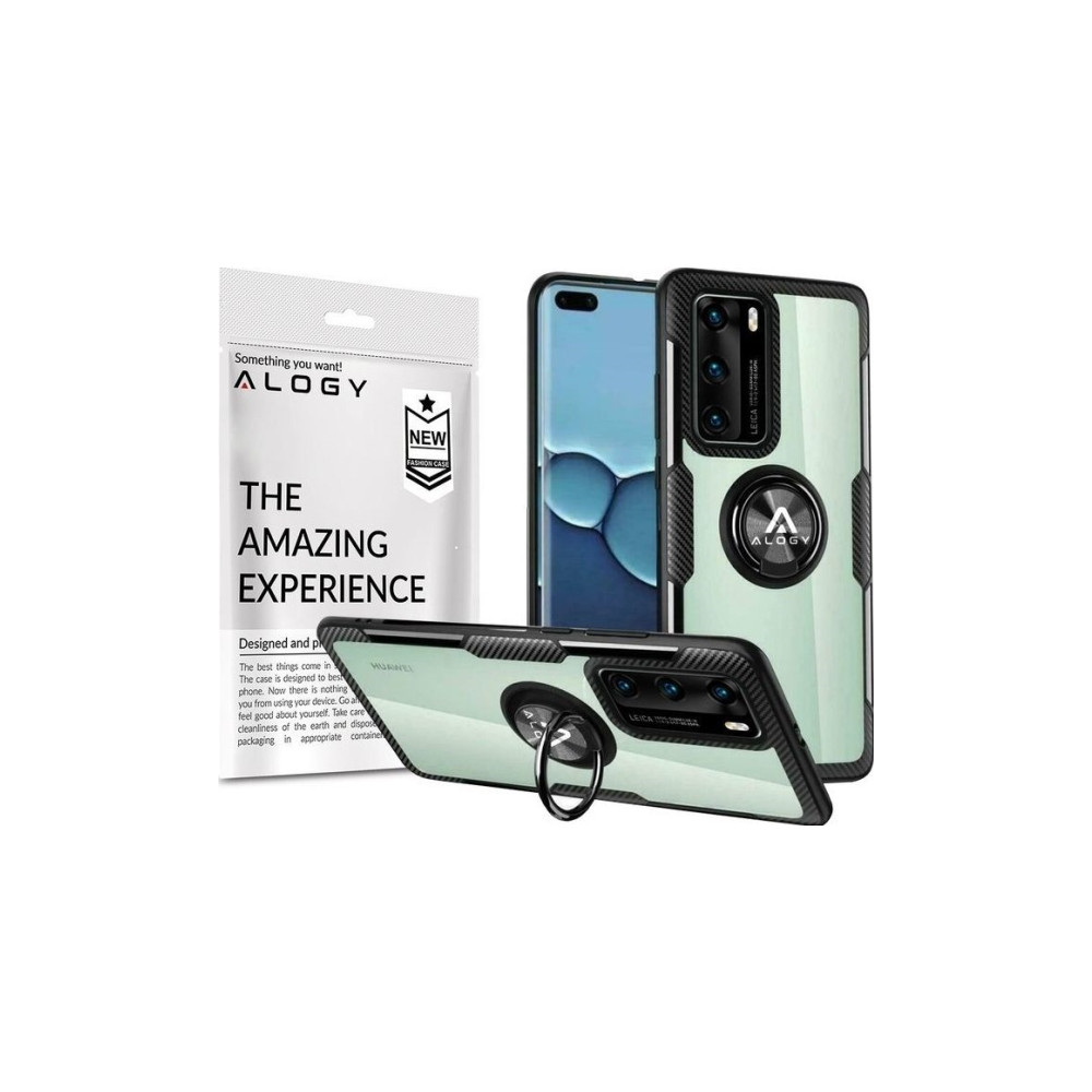 Produktbild för Alogy Phone case Alogy Clear Armor Ring Holder for Xiaomi Re...