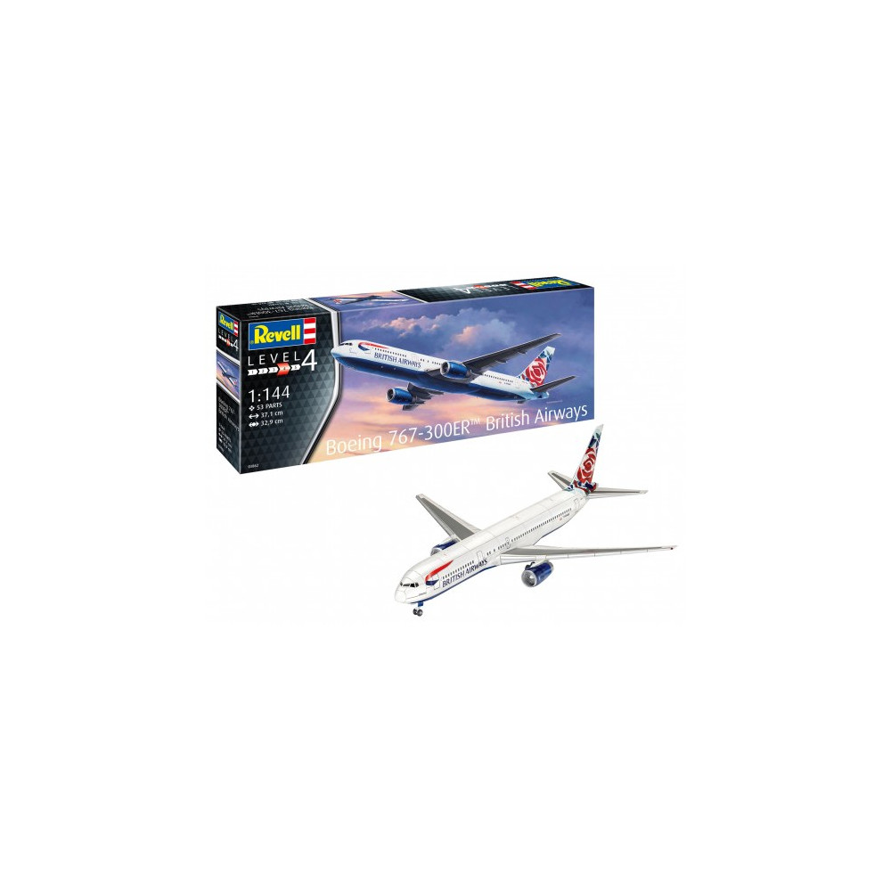 Produktbild för Flygplansmodell Revell RV 1:144 Boeing 767-300ER British Air...
