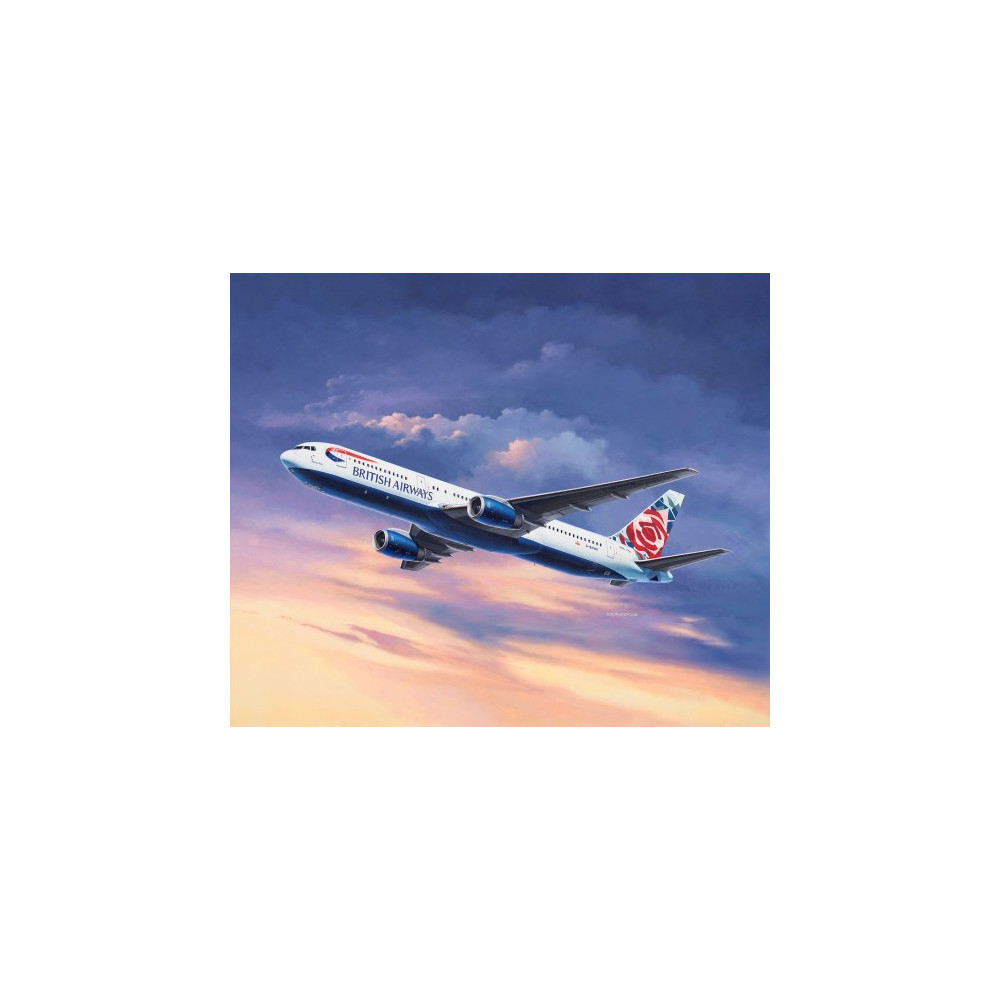 Produktbild för Flygplansmodell Revell RV 1:144 Boeing 767-300ER British Air...