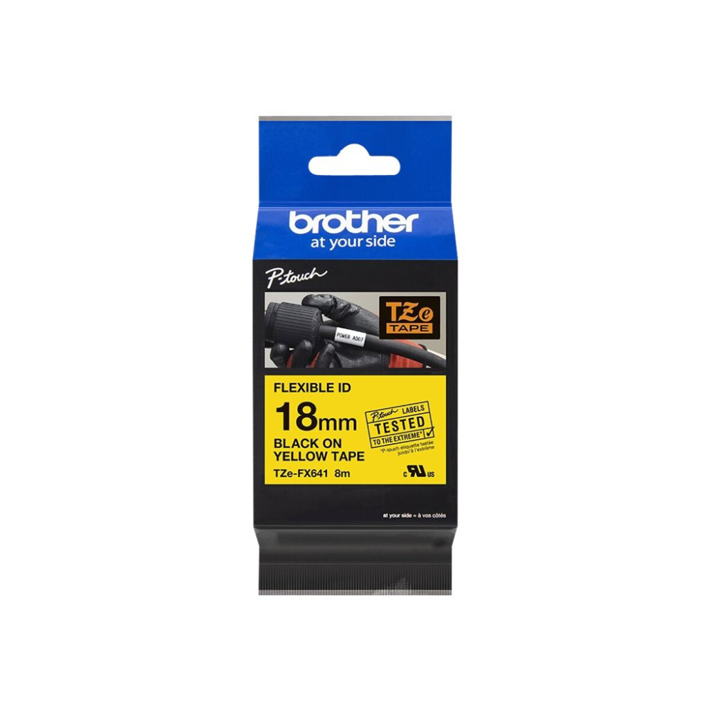 Produktbild för Brother TZe-FX641 - flexibel tape - 1 kassett(er) - Rulle (1,8 cm x 8 m)