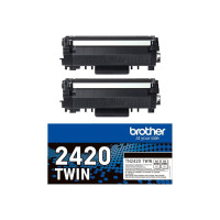 Produktbild för Brother TN2420 TWIN - 2-pack - Lång livslängd - svart - original - tonerkassett