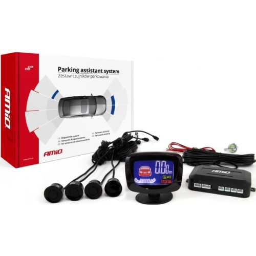 Amio AMiO kit för parkeringssensorer bak LED-graf 4 sensorer svar...