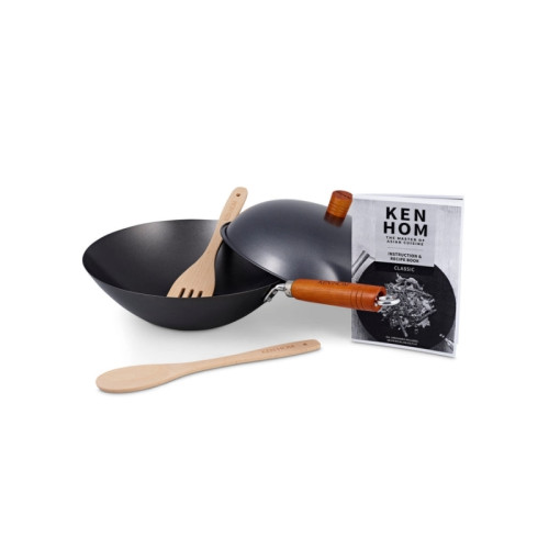Kenhom Ken Hom KH331051, Rund, Wokpanna, Svart, Kolstål, Metall, Ke...