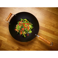 Produktbild för Ken Hom KH331051, Rund, Wokpanna, Svart, Kolstål, Metall, Ke...