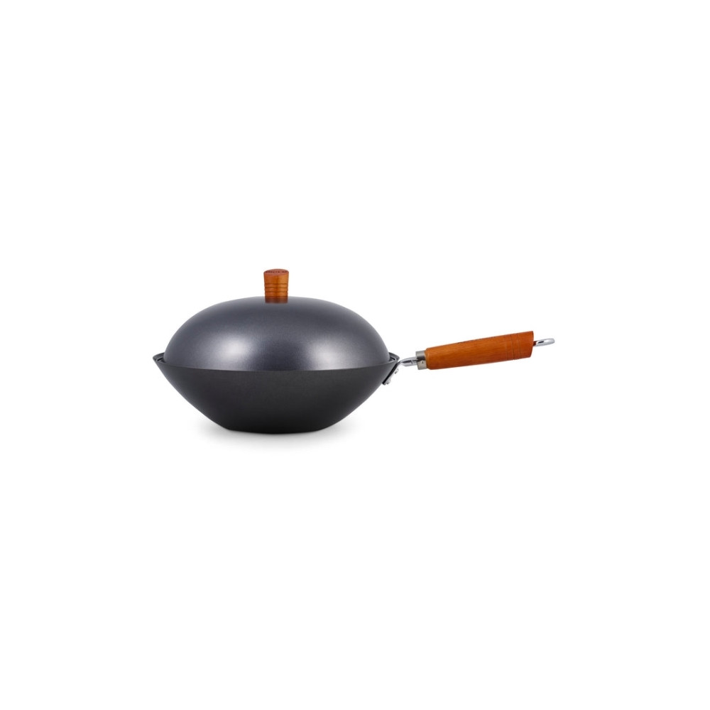 Produktbild för Ken Hom KH331051, Rund, Wokpanna, Svart, Kolstål, Metall, Ke...