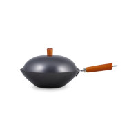 Produktbild för Ken Hom KH331051, Rund, Wokpanna, Svart, Kolstål, Metall, Ke...