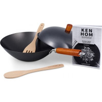 Produktbild för Ken Hom KH331051, Rund, Wokpanna, Svart, Kolstål, Metall, Ke...