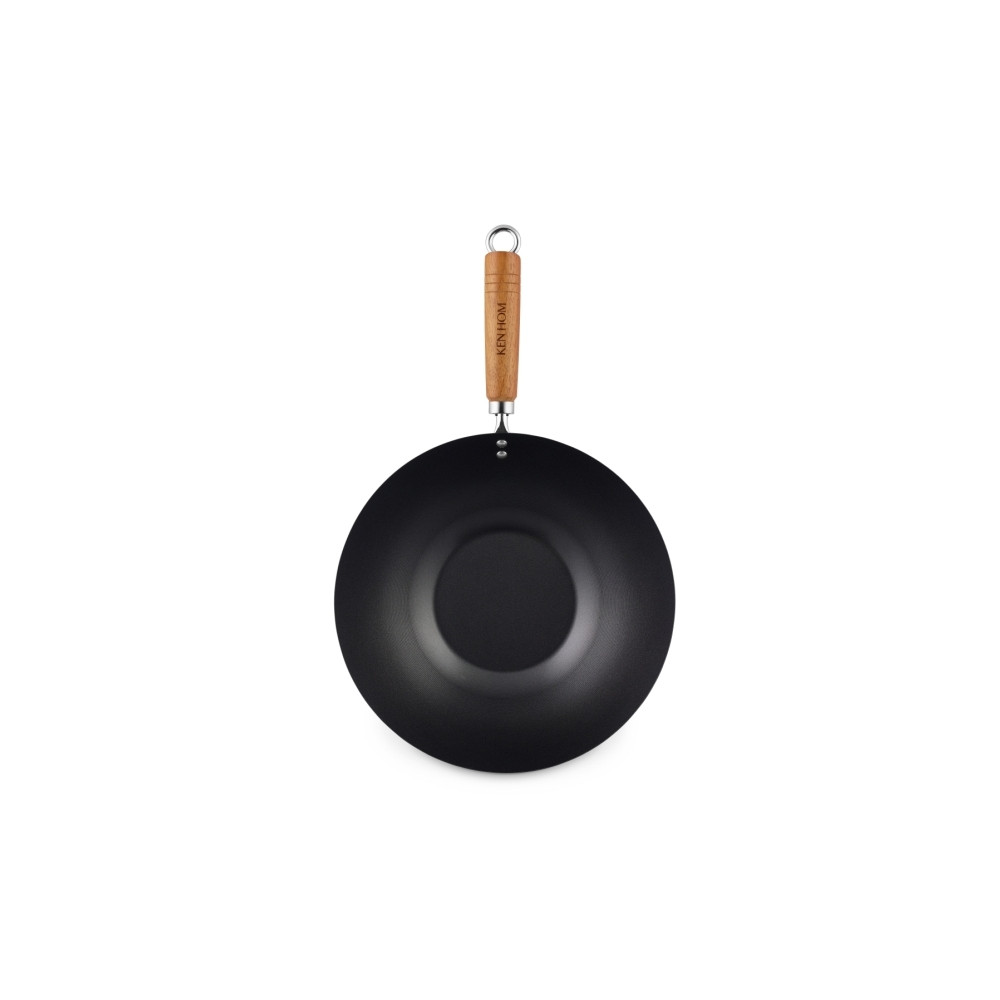 Produktbild för Ken Hom KH331051, Rund, Wokpanna, Svart, Kolstål, Metall, Ke...