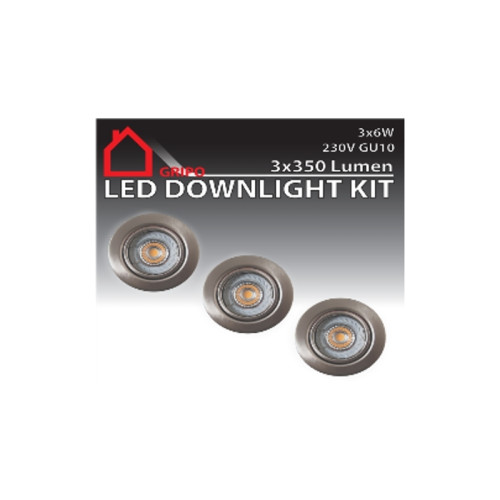 GRIPO GRIPO LED infälld spot GU10 3 st 6W 400 lm 3000K 25000H