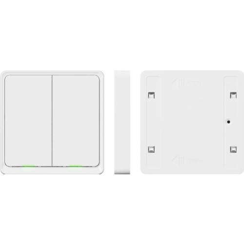 Tesla Tesla Smart Switch Dual Battery, Trådlös, ZigBee, Hvid, 2 ka...