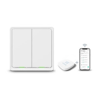 Produktbild för Tesla Smart Switch Dual Battery, Trådlös, ZigBee, Hvid, 2 ka...