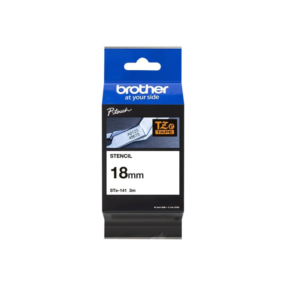 Produktbild för Brother STe-141 - stämpelband - 1 kassett(er) - Rulle (1,8 cm x 3 m)