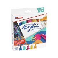 Produktbild för Edding 5000 Acrylic Marker Broad, Blå, Orange, Lila, Turkos,...
