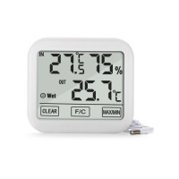 Produktbild för GreenBlue väderstation med utomhusgivare 1,5 m, grön/blå, ka...