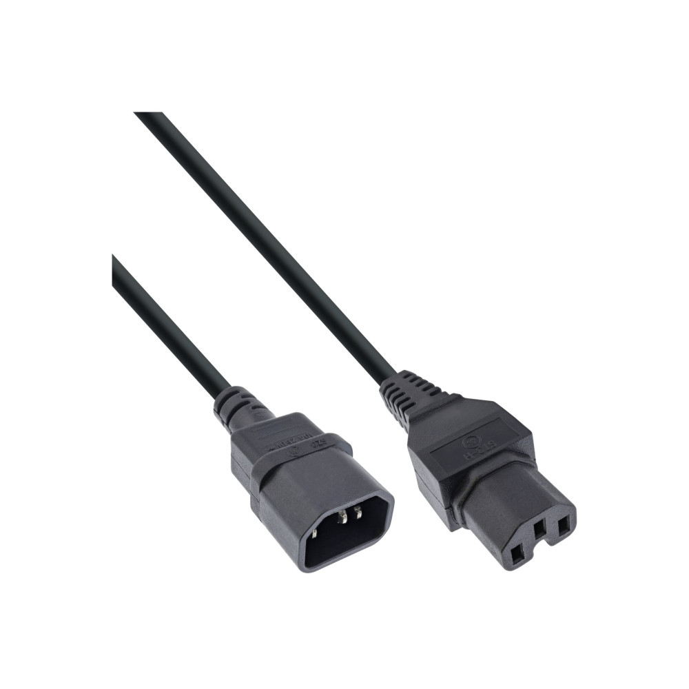 Produktbild för InLine - förlängningskabel för ström - IEC 60320 C14 till IEC 60320 C15 - 5 m