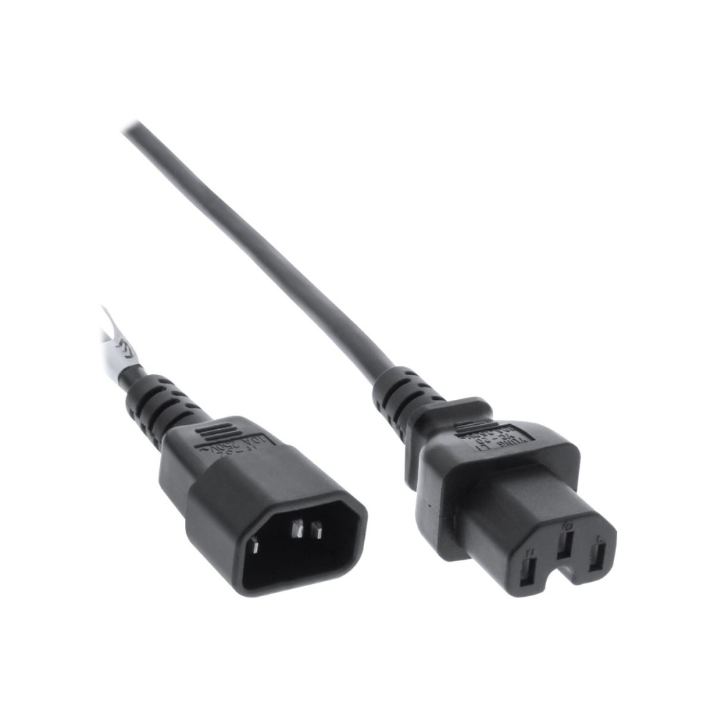 Produktbild för InLine - förlängningskabel för ström - IEC 60320 C14 till IEC 60320 C15 - 5 m